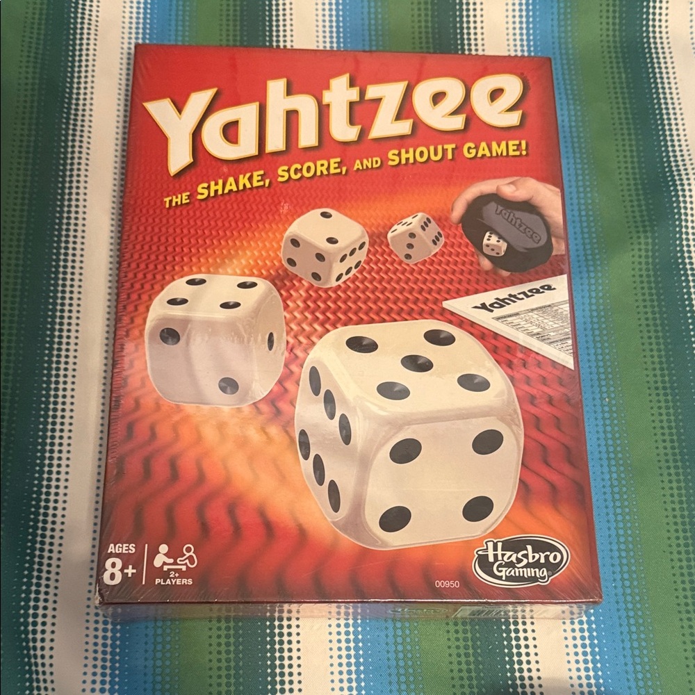 Hasbro Yahtzee Dice Game - Red and White Packaging